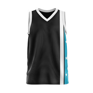 Maillot de basketball graphique hip-hop pour jeunes, respirant, en maille, avec sublimation et coutures, par le fabricant - Product Image 4