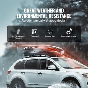 Boîte de toit rigide en ABS de 11 pieds cubes, ouverture double face avec 2 sangles renforcées, porte-bagages de toit pour voiture - Product Image 6