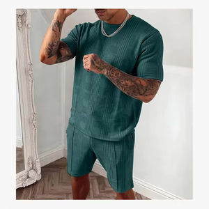 Conjunto Deportivo de Verano para Hombre, Camiseta de Manga Corta y Pantalones Cortos, Conjunto de Dos Piezas, Moda Casual - Product Image 1