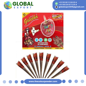 India Traditional Cherry Red <b>Henna</b> <b>Cone</b> Natural Ingredients Safe On Skin 12 <b>Cone</b> Box Used In Wedding Ceremonies & Bridal Mehndi - Product Image 4