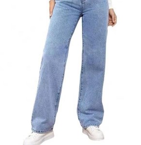 Nouveau jean en denim pour femme, taille mi-haute, en pur coton, avec design patchwork à pois respirant et effet usé, collection printemps - Product Image 6