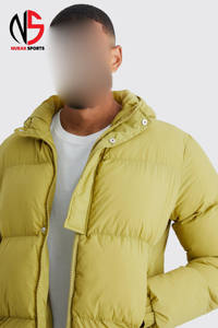 Chaqueta Acolchada Larga con Capucha y Cuello Alto, Cortavientos, Cálida para Invierno, con 2 Bolsillos Laterales, para Hombre, 2026 - Product Image 5