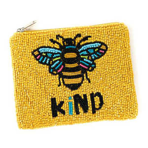 Personalizado hecho a mano con cuentas bordadas monedero diseño de abeja tipo cita cremallera bolsa de regalo para mujeres niñas al por mayor - Product Image 2