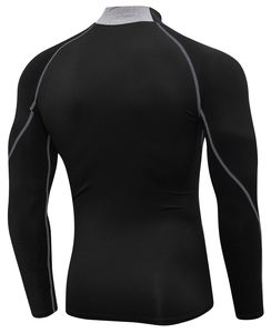 Rash Guard For Men Athletic <b>Base</b> <b>Layer</b> MMA Compression Shirt Turtle Neck <b>Long</b> <b>Sleeve</b> Rash Guard For Gym Training Running Cycling - Product Image 5