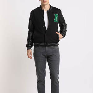 Chaqueta Varsity con Estampado Puff a Precio Económico de Fábrica, Chaqueta de Béisbol Bordada, Artículo Nuevo Más Vendido - Product Image 3