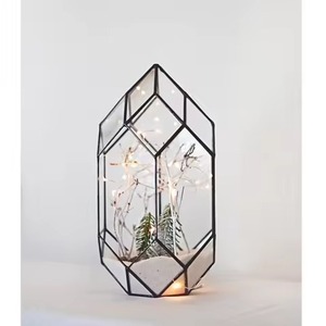 Luxury Frame Indoor Garden Metal Terrarium Glass Plant Holder Elegant <b>Display</b> <b>Case</b> Home Accent - Product Image 3