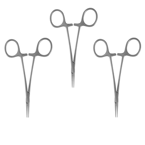 Pinzas Mosquito Artery Rectas y Curvas de 125 mm (5 Pulgadas) de Acero Inoxidable, Pinza Hemostática para Cirugía Médica - Product Image 3