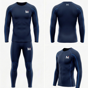 Conjunto de Manga Larga de Compresión Premium Titan Shield para Entrenamiento en Gimnasio MALUZA INDUSTRIES Active Fit - Product Image 1