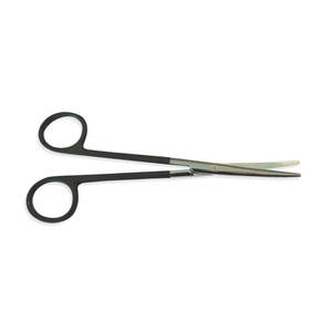 Ciseaux Mayo à manche noir, ciseaux chirurgicaux en acier courbé, ensemble d'instruments pour usage médical clinique, par Blush Surgical - Product Image 1