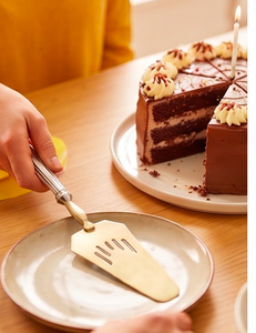 Modest Stainless Steel Cake Server Cake Lifter Gold Finished Ideal For Home Events Use Parties And Catering Handcrafted - Product Image 5