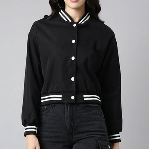 Blouson universitaire pour femme en 100% laine, personnalisé OEM, en gros, grande taille, écologique, respirant, pour le basketball - Product Image 1