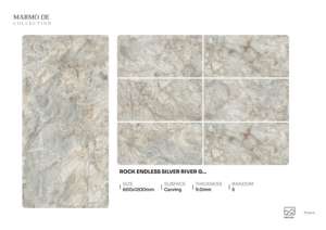 Dalles de porcelaine Signature Depthcrest Carving 60x120cm 600x1200mm 24x48 Texture structurée raffinée pour usage résidentiel et commercial - Product Image 2