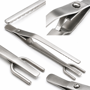 Pince à épiler de précision à demi-tige de 6,5 pouces en acier inoxydable pour la réparation de bijoux et de montres ZetomedPro - Product Image 4