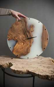 Reloj de Pared Creativo con Diseño de Olas del Océano Rosa, Reloj Redondo de Resina Silencioso con Estilo Marino 3D para Habitación de Niñas, Decoración del Hogar Costero - Product Image 4