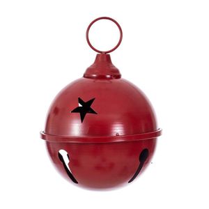 Set of Two Traditional Metal <b>Christmas</b> Bells With Rope Hanger Handcrafted Decorative Ornaments - Product Image 4