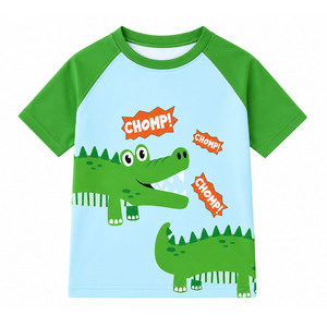 <b>Boys</b> Short Sleeve Swimwear Shirt Quick Dry Comfortable Beach Clothing Kids Swim Performance Shirt for <b>Boy</b> Lightweight Water Tees - Product Image 1