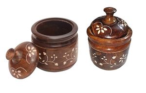Natural Wooden <b>Container</b> Low Price Stylish Storage Box for Sugar Tea Coffee and Kitchen Organization - Product Image 5