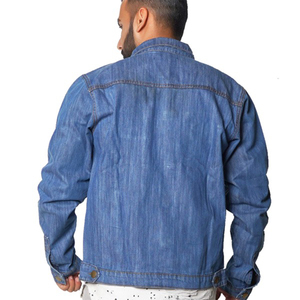 Men's High Quality <b>Denim</b> <b>Jackets</b> <b>with</b> Full Sleeves Blue Color High Street Design for Winter - Product Image 2