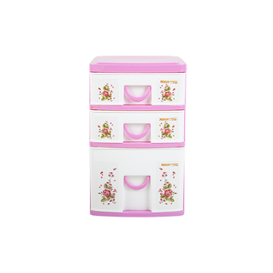 Versatile Mini Plastic <b>Storage</b> Cabinet Durable Compact Three-Tier <b>Drawers</b> Jewelry Food <b>Storage</b> Kitchen Bathroom Living Room - Product Image 1