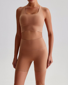 Nuevo Diseño: Conjunto Deportivo de 2 Piezas con Sujetador Deportivo de Espalda Cruzada y Shorts Levanta Glúteos para Correr y Yoga - Product Image 5