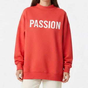 Fabricant en gros – Nouveau style d'hiver personnalisé – Sweat-shirt réversible à col montant en polaire pour femme, coupe oversize, manches longues, style streetwear - Product Image 1