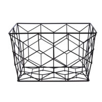 Duurzaam ijzeren materiaal, hoogwaardige zwarte metalen draad fruitmand, decoratief design voor de keuken, voordelig geprijsde opbergmanden