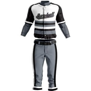 Nouvel ensemble uniforme de baseball américain style streetwear pour adulte, personnalisable avec nom et numéro, manches courtes, respirant et anti-humidité - Product Image 2