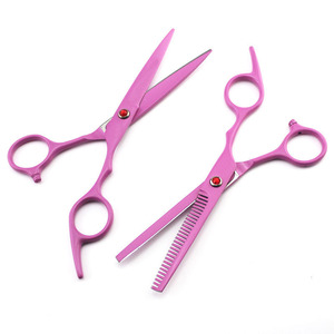 Ciseaux de coiffure professionnels roses 2026 à lame affûtée pour salon – Kit de coupe et d'éclaircissement - Product Image 2