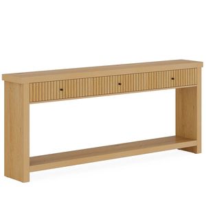 Stylish Rectangular <b>Sofa</b> <b>Table</b> with Storage Main Console and Foyer <b>Table</b> Set - Product Image 6