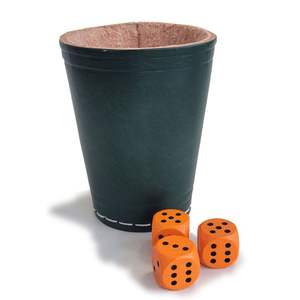 Vasos para Dados Clásicos Hechos a Mano con Cuero 100% Genuino y Logotipo Personalizado en Relieve, Nuevo Diseño de Fábrica para Juegos de Azar - Product Image 5
