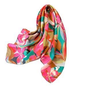 Écharpes et châles en satin de soie pour femmes, impression personnalisée, motifs floraux tendance, vente en gros - Product Image 6