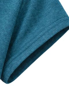 Teal Women Lounge Set Short Sleeve T Shirt And Shorts Casual Summer Pajama Set Soft Breathable Cotton Blend Two Piece Outfit - Product Image 5