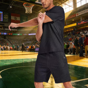 Ensemble de survêtement décontracté d'été pour hommes, coupe régulière, pour le sport, le jogging et la plage, t-shirt et short, ensemble d'été - Product Image 4