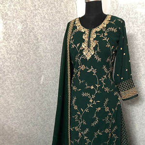 Robe de soirée pour femme 2026, style pakistanais, en mousseline brodée, Salwar Kameez, robe de mariée de luxe, créateur, pour occasions formelles, vente en gros - Product Image 3