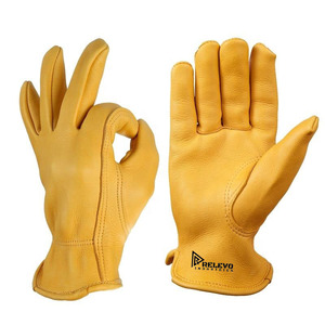 Custom Unlined Genuine And High Quality Deerskin Leather Horse Riding Gloves Sports Full <b>Finger</b> Motorcycle leather Glove - Product Image 6