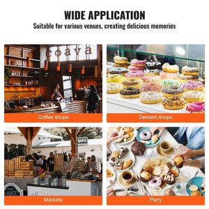 Máquina Comercial para Hacer Donuts de 2000W con Superficie Antiadherente, 9 Orificios y Calentamiento de Doble Cara, Máquina para Hacer Waffles - Product Image 6