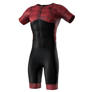 Combinaison de cyclisme à séchage rapide avec poches et fermetures éclair sur le devant, impression par sublimation, couleur unie - Product Image 3
