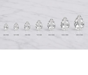 พลอยโทแพซสีขาวธรรมชาติทรงลูกแพร์เจียระไนแบบเหลี่ยม  ขนาดมาตรฐาน  คุณภาพสูง IGI เกรดเยี่ยมหายาก สำหรับทำเครื่องประดับ DIY - Product Image 4
