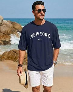 เสื้อยืดโอเวอร์ไซส์ผ้าฝ้ายแท้ 100% น้ำหนัก 220 กรัม พิมพ์ลายตามสั่งที่ไหล่ สไตล์ฮิปฮอป ไซส์พลัส ผ้าฝ้ายแท้ 100% ทรงบ็อกซี่ สำหรับผู้ชาย - Product Image 4