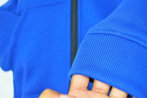 Sweat-shirt à capuche zippé en polaire bleu roi moderne pour homme, manches longues, poignets côtelés, veste de sport décontractée, personnalisable à 100% - Product Image 5