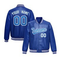 Veste universitaire en cuir satiné pour homme, personnalisable avec nom et numéro, veste universitaire unisexe en cuir PU blanc avec étiquettes et logo personnalisés
