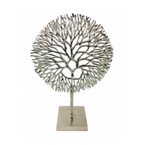 Sculpture d'arbre moderne en aluminium Statue de cerf de table Vitrine Décoration de Noël Espace de vie Superbe sculpture Décoration artisanale en métal - Product Image 1