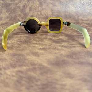 Gafas de Sol Redondas Hechas a Mano HASAN CRAFT HC-0001 de Cuerno de Búfalo, Estilo Artesanal Moderno, Montura Ajustable, Diseño Ecológico - Product Image 4