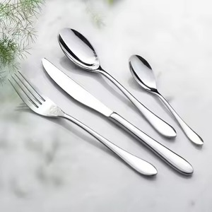 Ensemble de couverts en acier inoxydable de qualité supérieure, collection de couverts en métal pour tables de luxe, hôtels et restaurants - Product Image 1