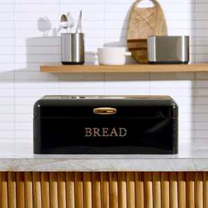 Boîte de rangement en métal au design unique avec couvercle en bois pour l'organisation du garde-manger et la présentation décorative sur comptoir - Product Image 5