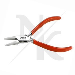 High Quality Slim Line Flat <b>Nose</b> Pliers 120mm Stainless Steel Precision Tool PVC Handle DIY Wire Bending Jewelry Tool Supplier - Product Image 5