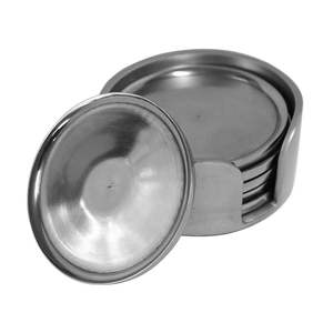 Unique Pattern Metal Coasters Set For Stylish <b>Table</b> Decor And <b>Protection</b> From Heat And Water Marks - Product Image 4