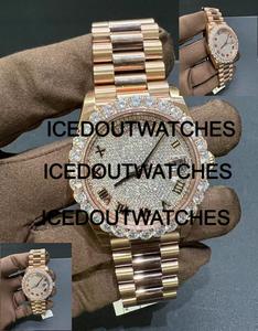 Luxury Hip Hop <b>Ice</b> Men's <b>Watch</b> Case Moissanite Stainless Steel Band Glass Dial Bracelet Clasp 10 Bar Water Resistant Made India - Product Image 3