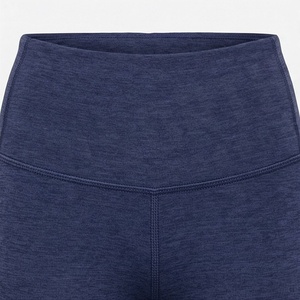 Leggings de Cintura Alta para Mujer, Color Azul Marino Sólido, Tejido Elástico, Sin Costuras, Estilo Básico, para Todas las Temporadas - Product Image 4