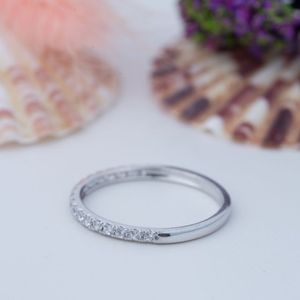 High Quality Moissanite Wedding <b>Sets</b> S925 Jewelry Half Eternity Moissanite <b>Ring</b> Diamond Gemstone <b>Rings</b> Women Birthday Gift - Product Image 2